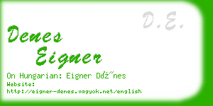 denes eigner business card